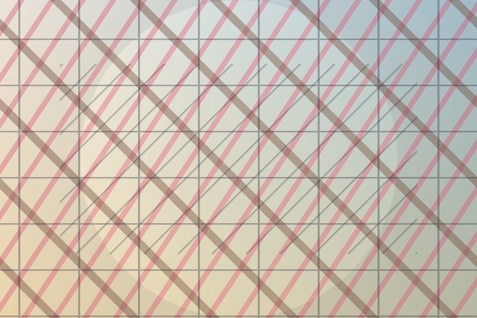 Abstract studio composition with color swatches, brush marks, and layered paper.